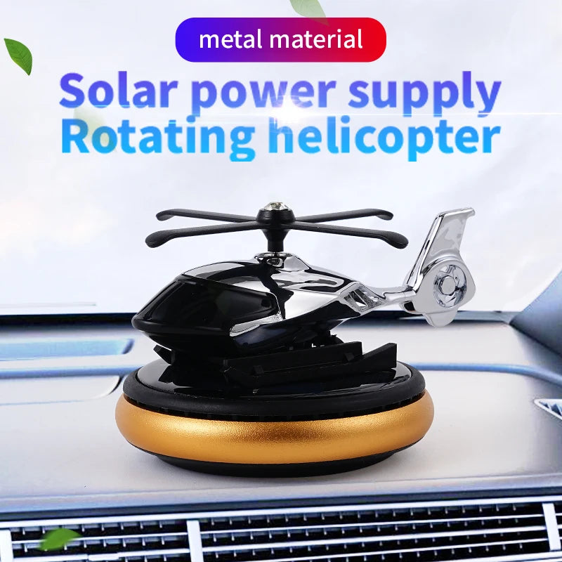 DIY Perfume Odorless car ornaments solar powered rotating helicopter air freshener decoration accessories fragrance diffuser men