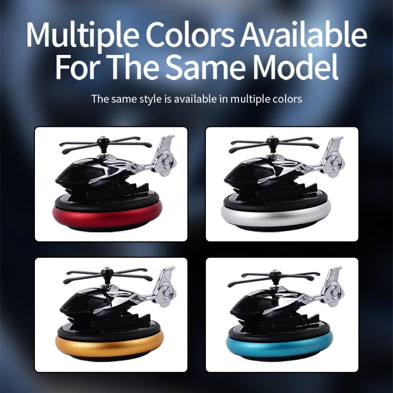 DIY Perfume Odorless car ornaments solar powered rotating helicopter air freshener decoration accessories fragrance diffuser men