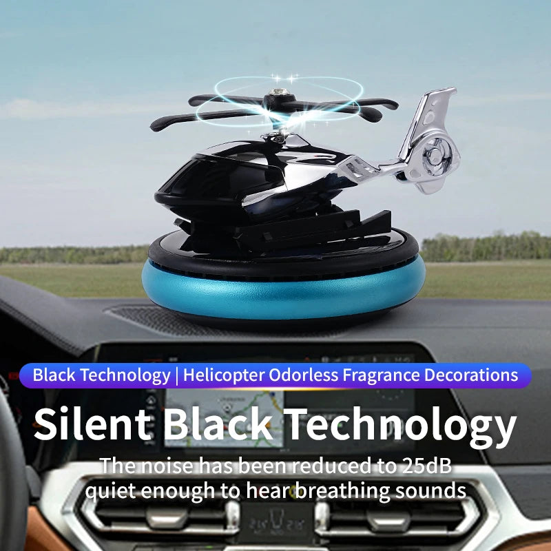 DIY Perfume Odorless car ornaments solar powered rotating helicopter air freshener decoration accessories fragrance diffuser men